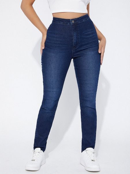 

sxy curvy high waist skinny jeans e6fn#, Blue