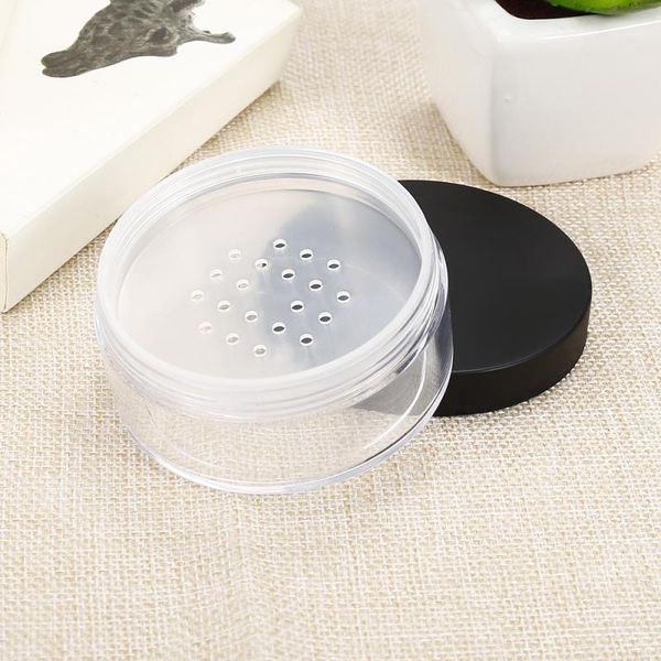 

storage bottles & jars 5/10/20pcs 50g plastic powder case travel refillable container box with sifter cosmetic jar makeup tool wholesale