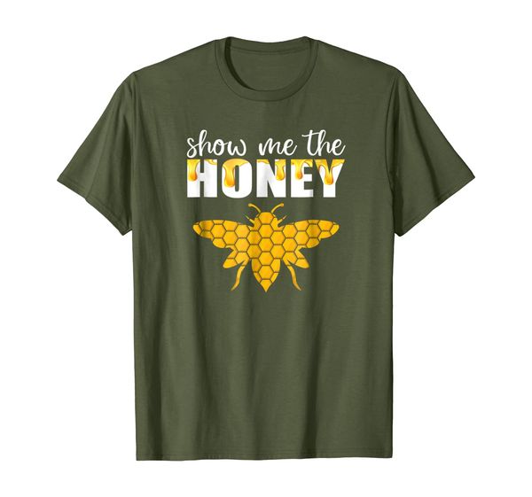 

show me the honey tshirt beekeeper beekeeping honeybee tees, White;black