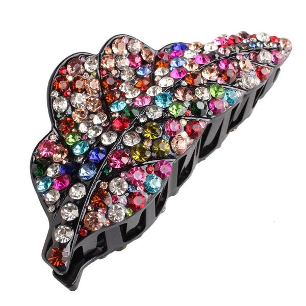 

hair accessories women rhinestone big hairpins colorful claw holder clamp blingbling heaswear bath shower spring banana