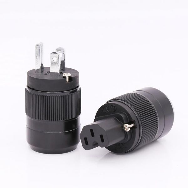 

smart power plugs one pair rhodium-plated ac us plug + iec connector cryo version