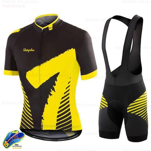 

raudax cycling clothing pro team ropa ciclismo hombre short sleeve set mtb bike uniforme maillot strava racing sets, Black;blue