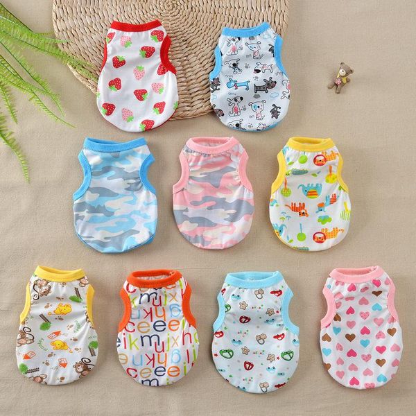 

dog apparel pet summer clothing spring and cat vest clothes