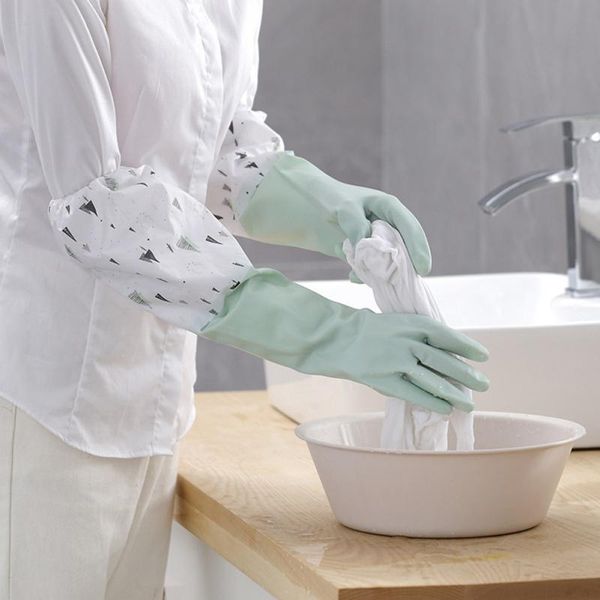 

reusable gloves for kitchen non-slip household dish-washing cleaning accessories disposable