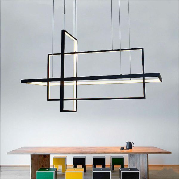 

pendant lamps modern led lights for living bedroom restaurant dining kitchen white black gold aluminum cord lamp luminaire lustre