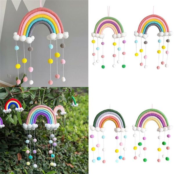 

tapestries macrame rainbow clouds tapestry wall hanging decor diy handmade woven crafts po prop for home livingroom decoration supplies