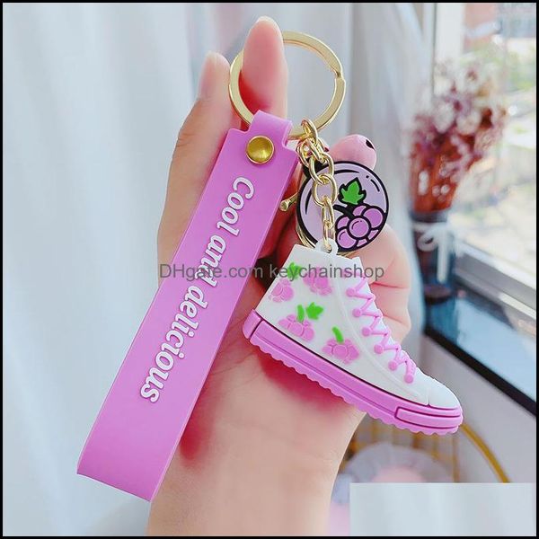 

keychains fashion aessories sport shoes mini 3d simation canvas sneakers tennis key chains chucks for woman jewelry1 drop delivery 2021 lxvf, Silver