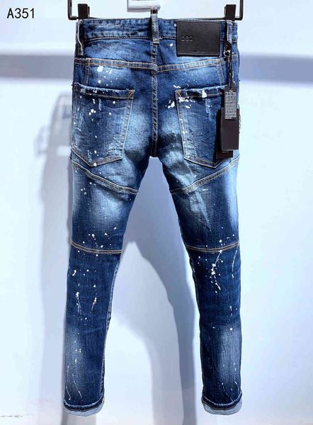 

men's jeans phantom turtle classic fashion man hip hop rock moto mens casual design ripped distressed ny denim biker 6937, Blue