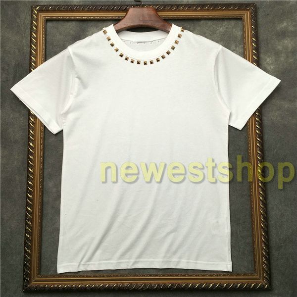 

2020 elling summer tag clothing mens short sleeve t shirt metal star neck t shirt designer t shirts women uncasual tee, White;black