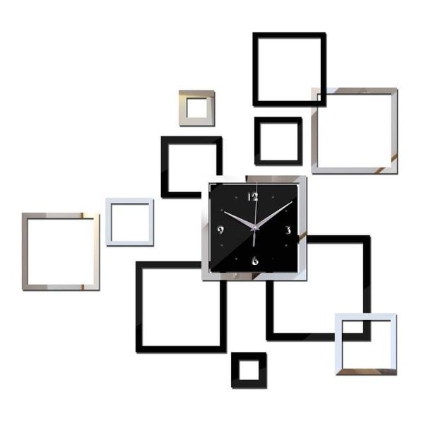 

3d wall stickers creative fashion living room clocks large clock diy home decoration acrylic
