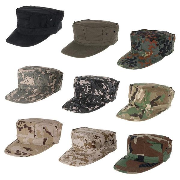 

outdoor men hunting camo fitted hats mens army military caps baseball desert digital camouflage cap women soldier hat, Black;white
