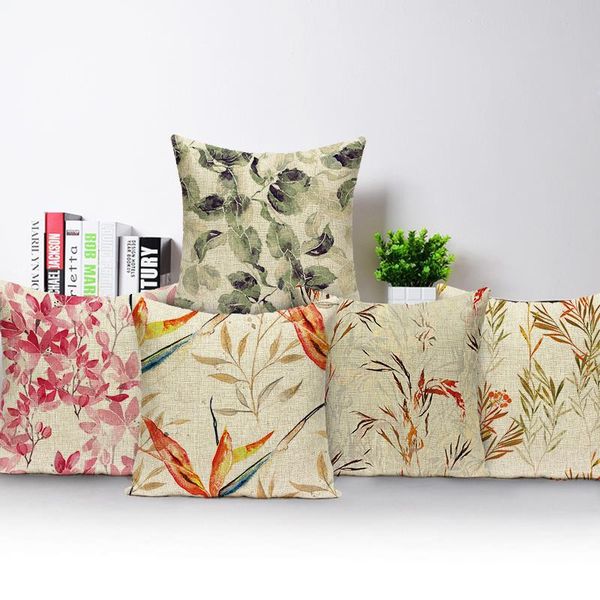 

cushion/decorative pillow plant throw pillows cover for cushions sofa seat colorful flowers decorative case decoration covers