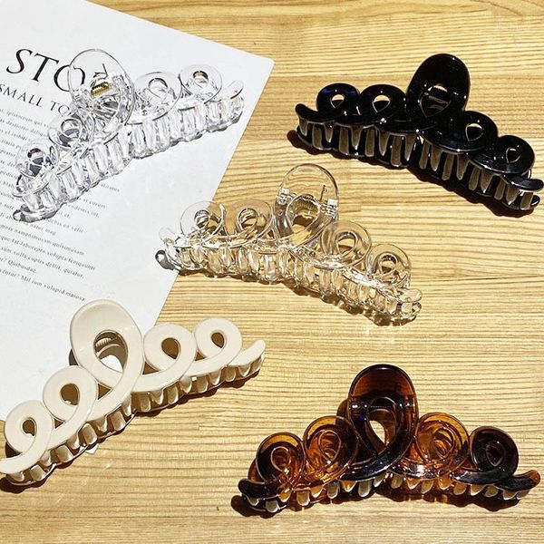 

acrylic hairpins cross transparent hair crab girls women makeup washing clip accessories1