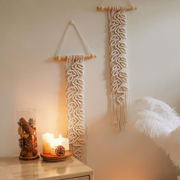 

tapestries bohemian woven grain tapestry simple jewelry home decoration wall hanging crafts pendant macrame