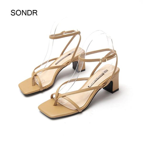 

dress shoes sandalia feminina summer heels rome styles women sandals square ladies footware zapatos de mujer ankle straps, Black