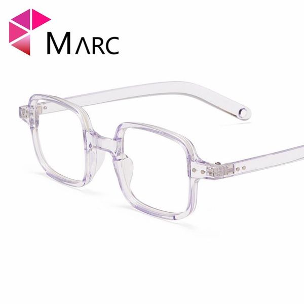 

fashion sunglasses frames marc optical glasses frame men tr90 vintage brand square eyeglasses clear lens metal resin brown light, Black
