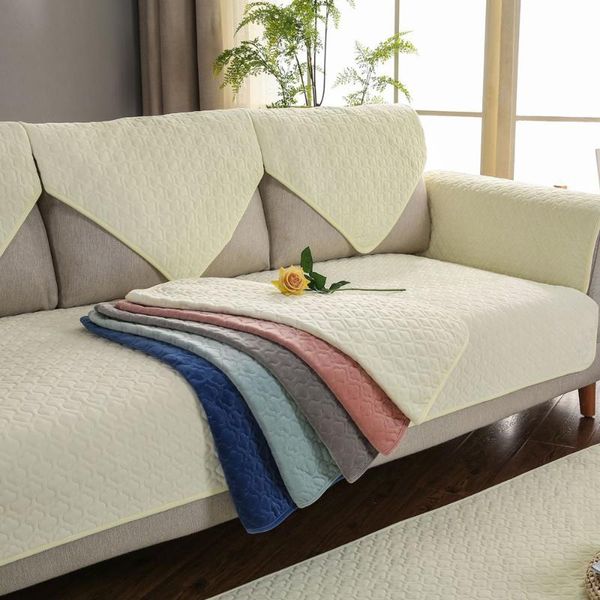 

chair covers plush sofa cover couch cushion soft solid color towel pillow autumn winter