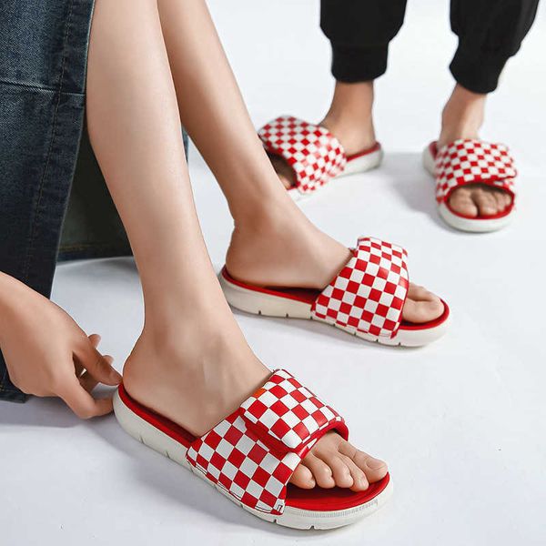 

fashion wear one word slippers fashion street outdoor velcro koreantraining sneakers, Black