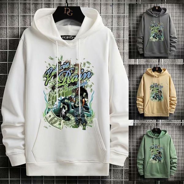 

men's hoodies autumn sweater style loose available in 8 colors, Black