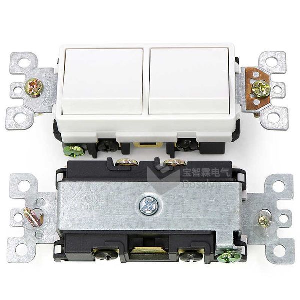 

two open single control household power wall american standard button switch