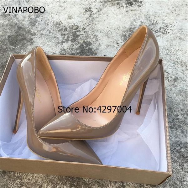 

patent leather thin heels office shoes arrival women pumps fashion high women's pointed toe shallow dress, Black