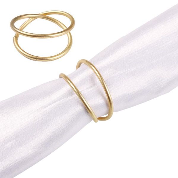 

napkin rings 1pc simple gold metal ring diamond decor elegant western buckle wholesale