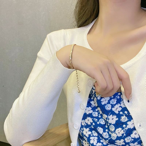 

personality shine flat snake chain hand catenary with creative hip ins wind fashion link bracelet, Black