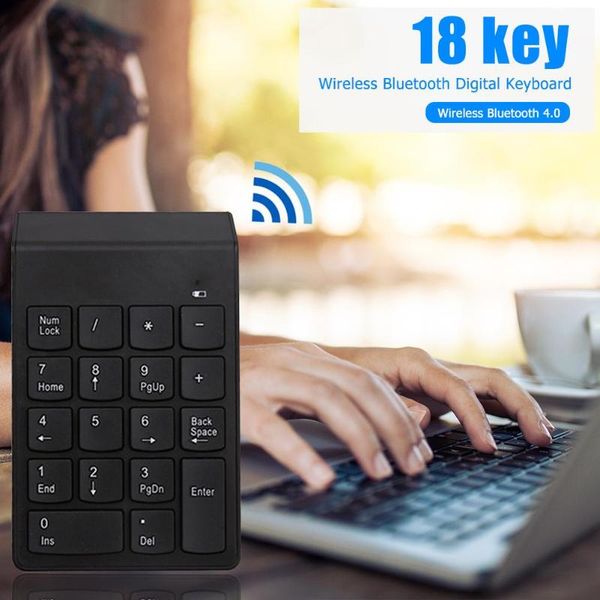 

wireless numeric keypad numpad 18 keys digital keyboard for accounting teller automatic sleep mode no power button needed keyboards