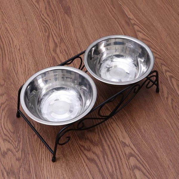 

cat bowls & feeders dual stainless steel dog bowl pet water feeder size small