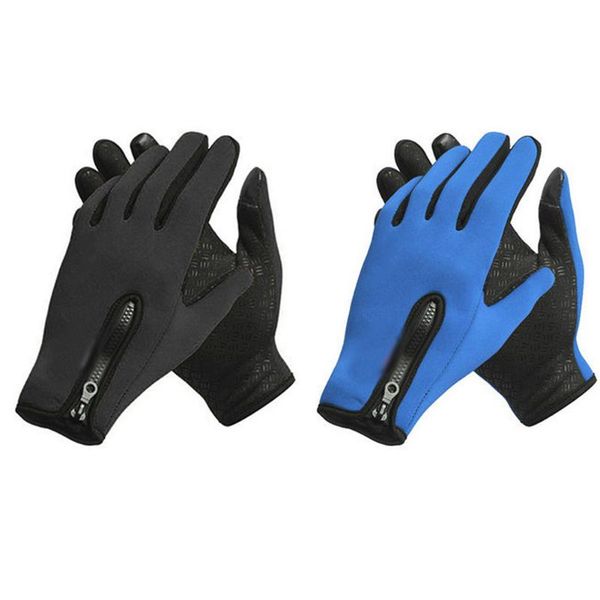

cycling gloves winter outdoor windproof fleece warm motorcycle hiking ski, Black