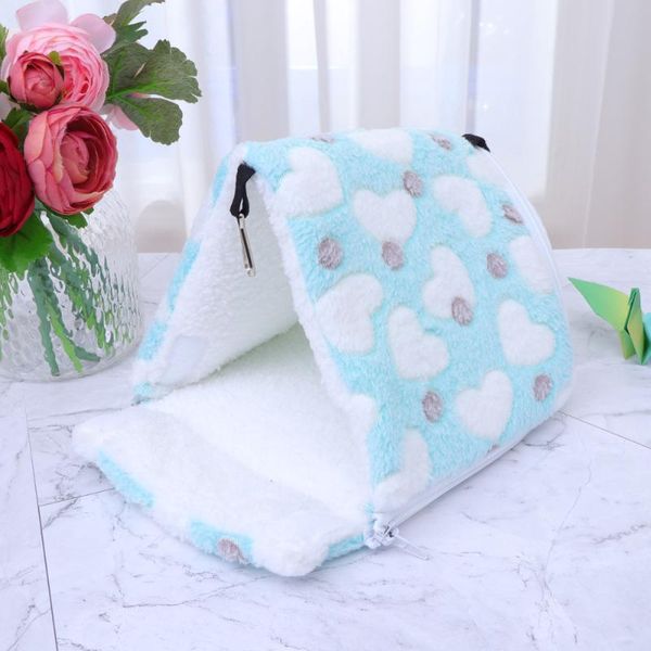

kennels & pens 14x12cm detachable hamster nest hedgehog sleeping bed winter warm pet supplies (green)