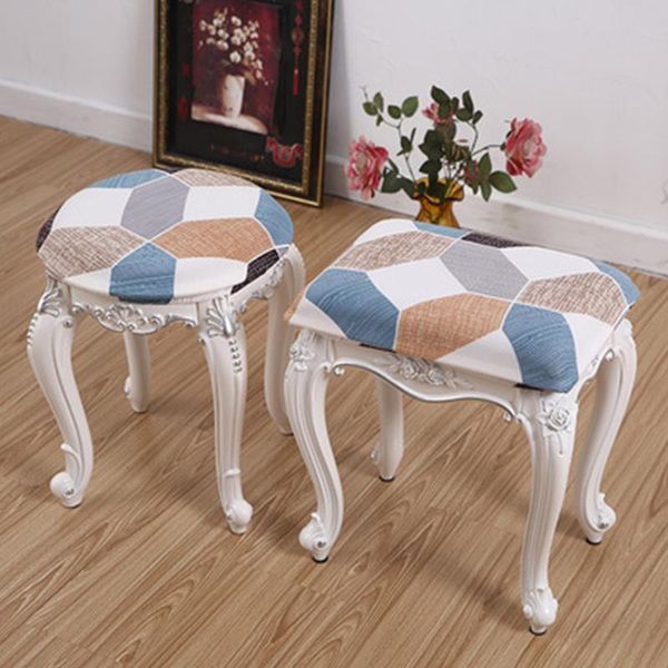 

chair covers 1pcs dressing stool european round square case slipcover spandex stretch elastic make up seat
