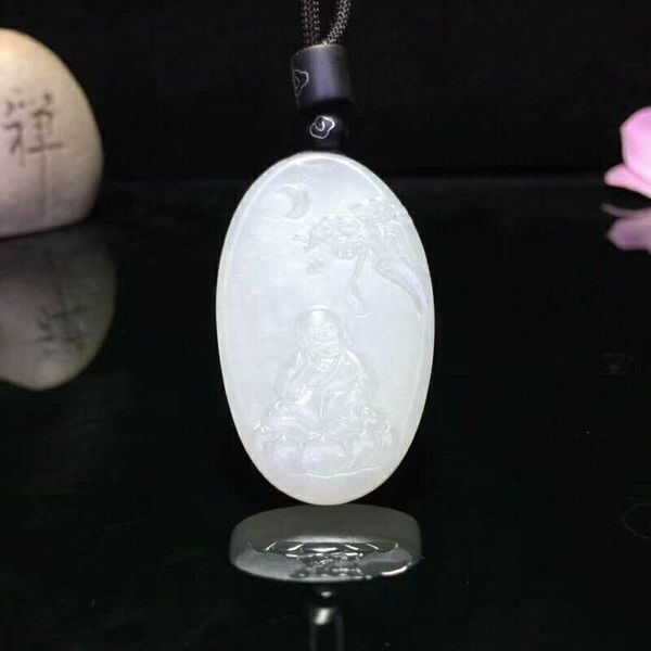 

lockets h30#hetian jade boy buddha pendant, Silver