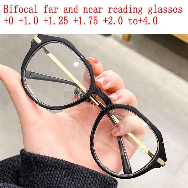 

sunglasses anti blue light blocking reading glasses women men square bifocal far near magnification presbyopic diopters +1.0 nx, White;black