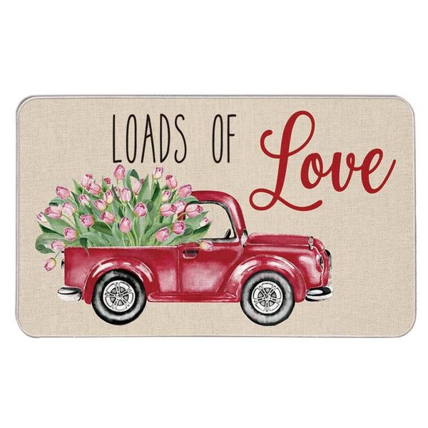 

carpets loads of love letter printed kitchen mat anti-slip entrance doormat home floor decorative rugs for living room bathroom