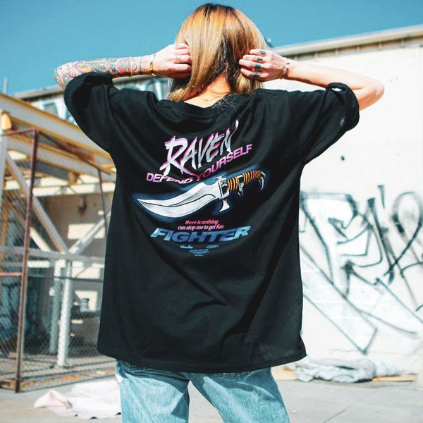 

women's t-shirt graphic print oversize tees women summer casual boyfriend short sleeve shirt fashion hip hop streetwear t shirts qhk4, White