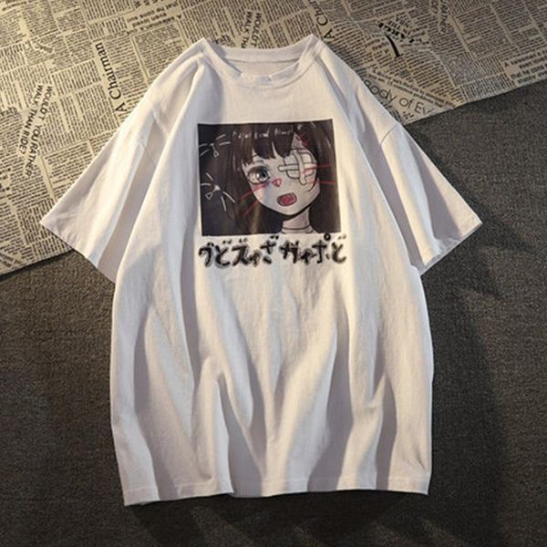 

women's t-shirt cgc summer fashion anime woman t-shirts kawaii cartoon printing oversized casual short sleeve female tee harajuku, White