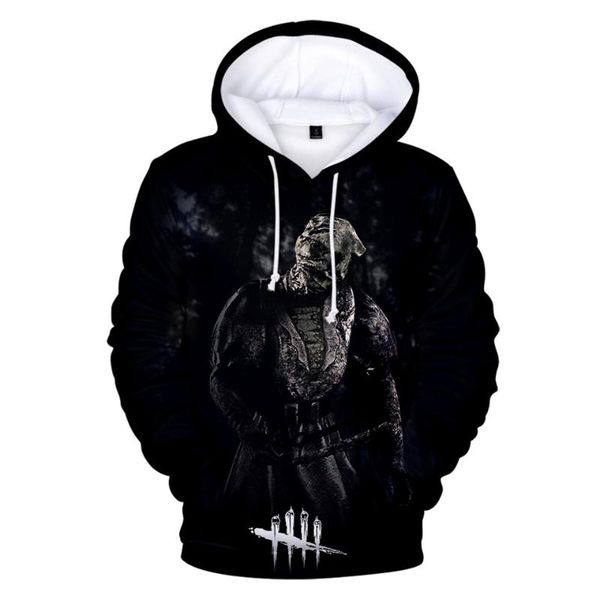 

men's hoodies & sweatshirts dead by daylight 3d print horror game streetwear men women casual fashion hoodie pullover hiphop cosplay sw, Black
