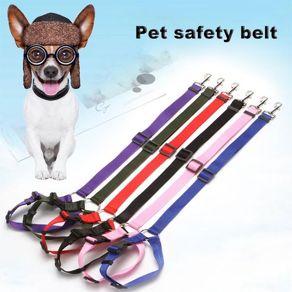 

safety belts & accessories universal pet belt scalable adjustment harness leash puppy seat-belt travel clip strap leads cat dog car supplies