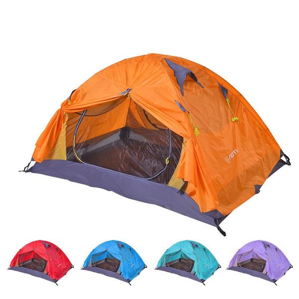 

camping tent outdoor hiking dual layer waterproof backpacking for sun shelter travelling 1-3 person tents and shelters