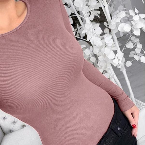 

women's jumpsuits & rompers 2021 autumn winter female o-neck warm clothes cotton long sleeve women bodysuit slim fit fashion solid body, Black;white