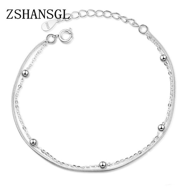 

charm bracelets silver color double-deck bracelet & bangle adjustable mujer for women bridal wedding jewelry, Golden;silver