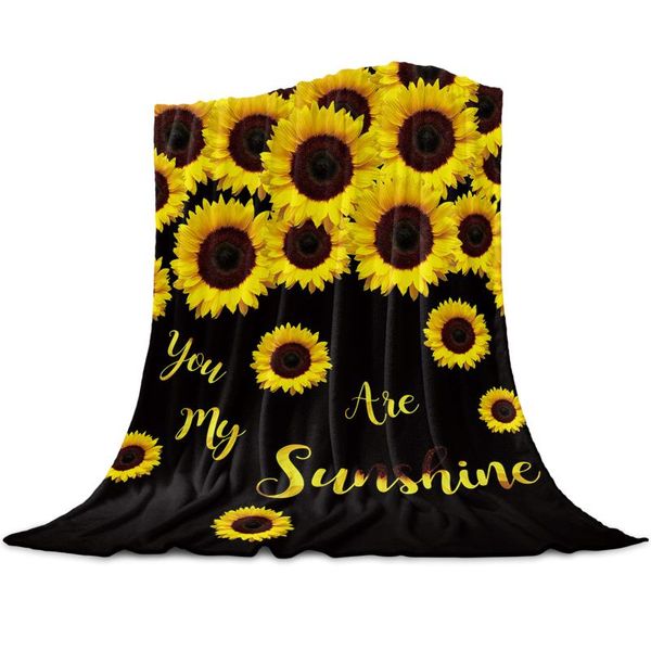 

blankets farm flower sunflower soft warm coral fleece blanket winter sheet bedspread sofa throw light thin flannel