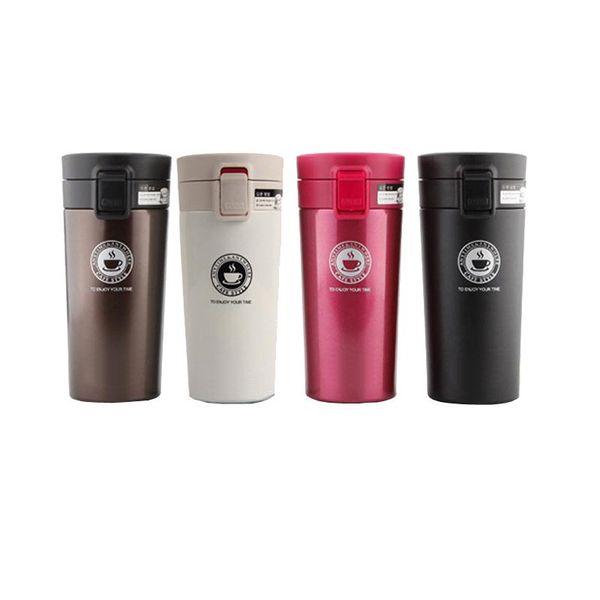

water bottles grade double wall stainless steel vacuum flasks 380ml car thermo cup coffee tea travel mug thermol bottle