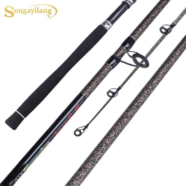 

boat fishing rods sougayilang portable 4 section rod 2.7m ultralight weight carbon fiber spinning eva handle tackle