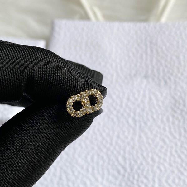 

charms earrings 2021 star high version dijiaman diamond cd letter pearl, Golden