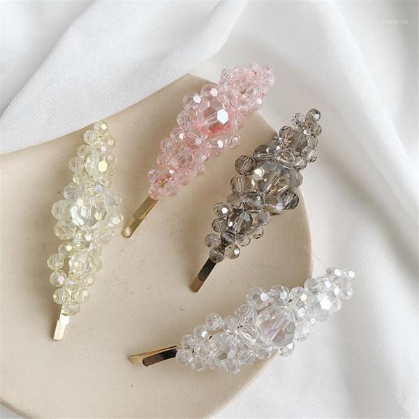 

fresh ins simple crystal hairpin bb clip super fairy girl side hair ornaments colorful alloy pin1
