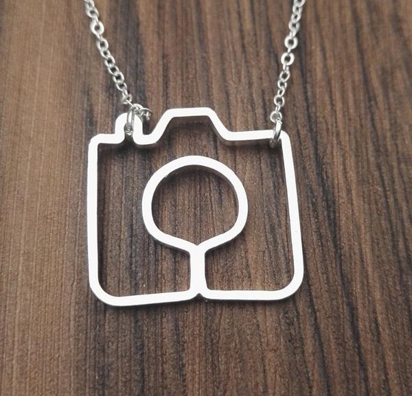 

pendant necklaces 1pcs arrival fashion jewelry dainty camera necklace chain pographer gift sanlan, Silver