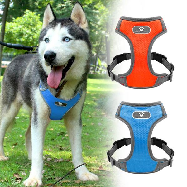 

dog collars & leashes nylon harness reflective dogs harnesses breathable mesh adjustable waterproof for small medium large