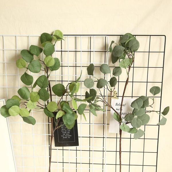 

decorative flowers & wreaths 5pcs/lot simulation ginkgo leaves fake plants wall wedding backdrop home garden decoration accessories artifici